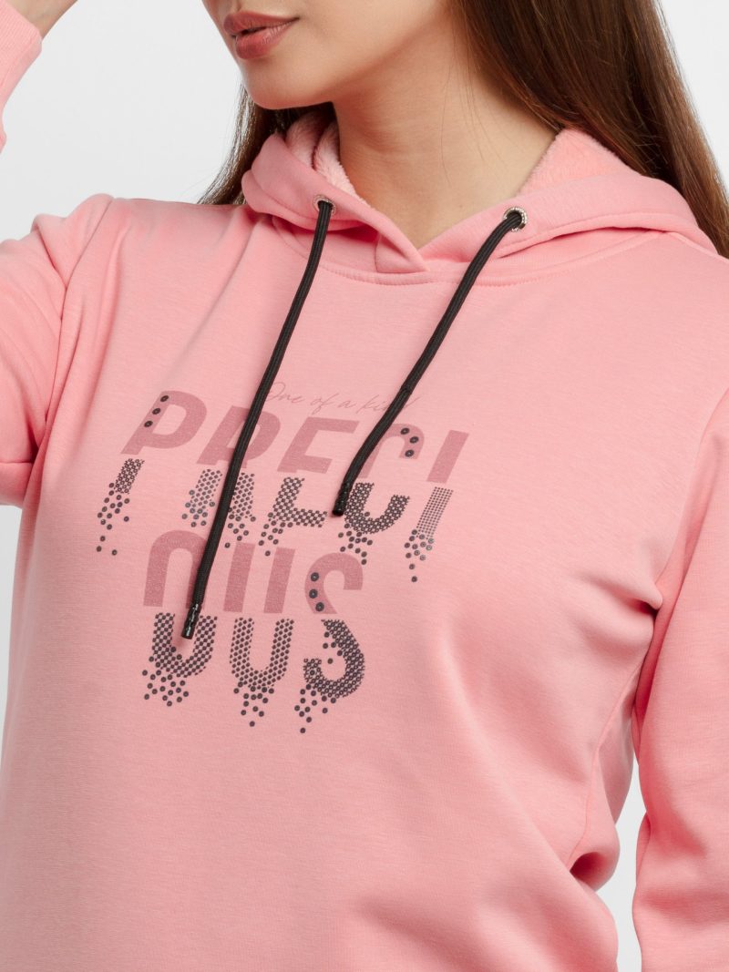 Womens Printed Hooded Sweatshirt