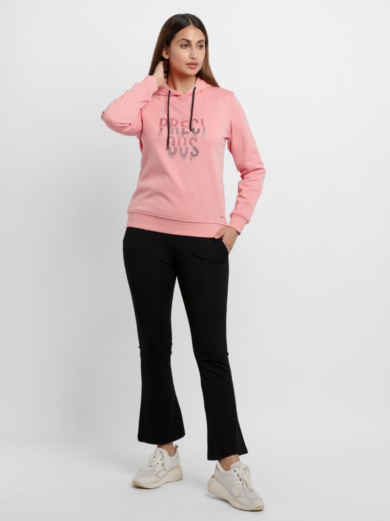 Womens Printed Hooded Sweatshirt
