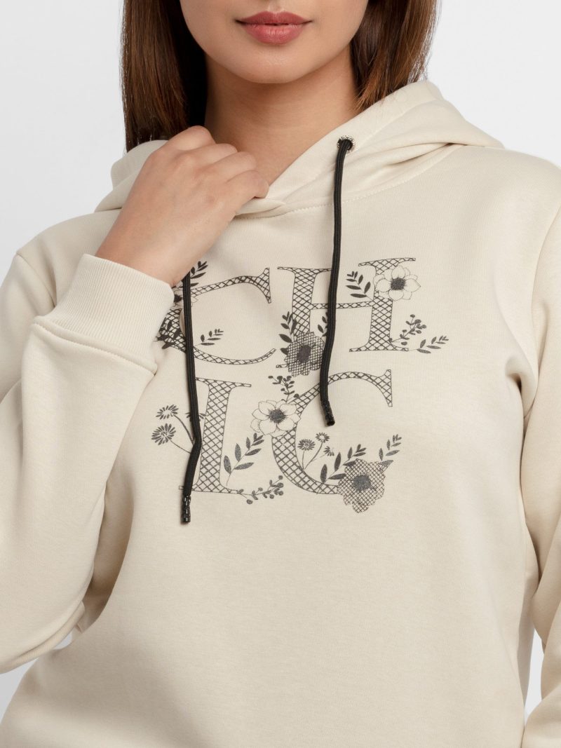 Womens Printed Hooded Sweatshirt