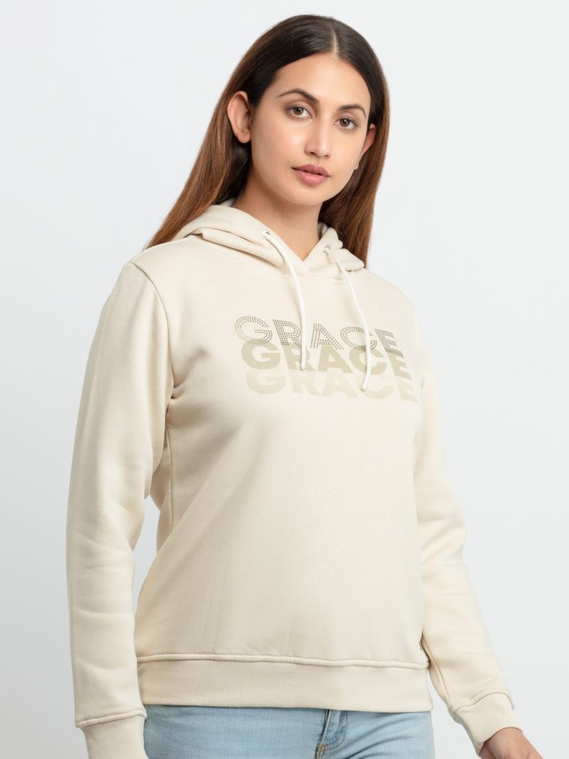 Womens Printed Hooded Sweatshirt
