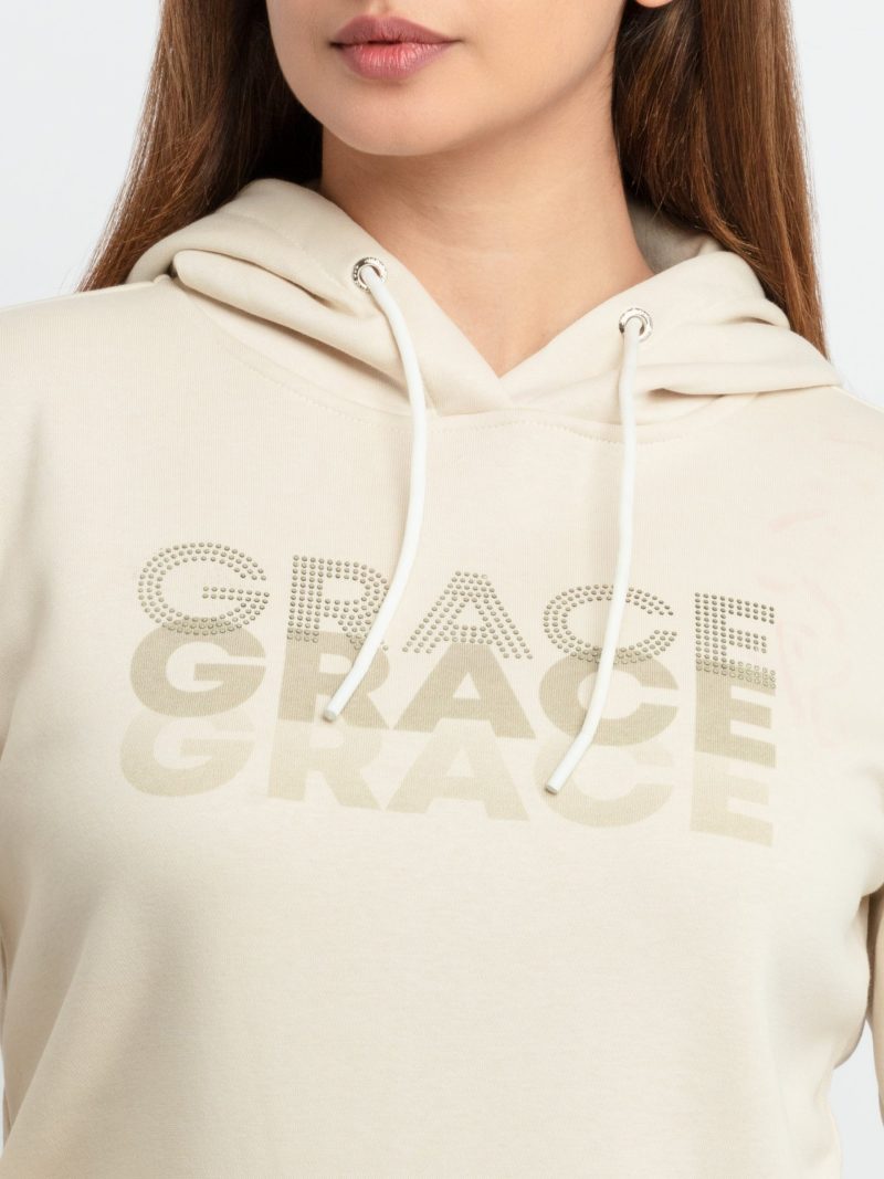 Womens Printed Hooded Sweatshirt