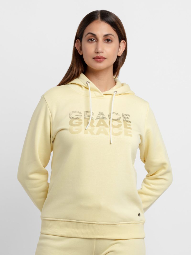 Womens Printed Hooded Sweatshirt