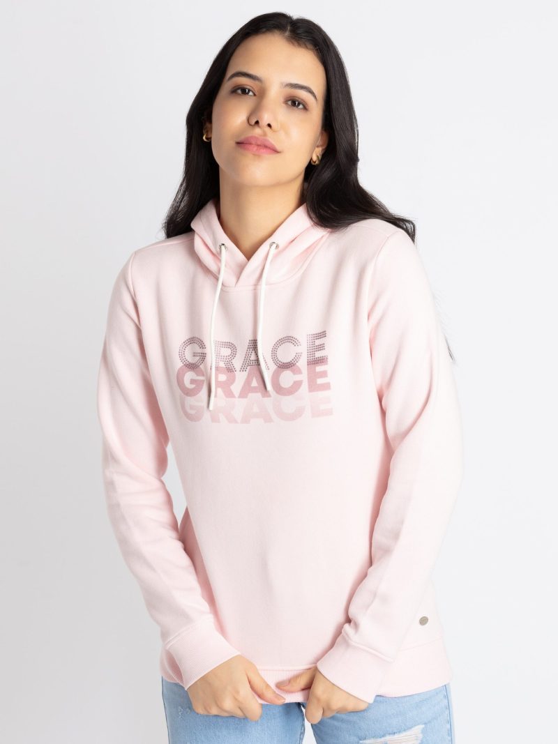 Womens Printed Hooded Sweatshirt