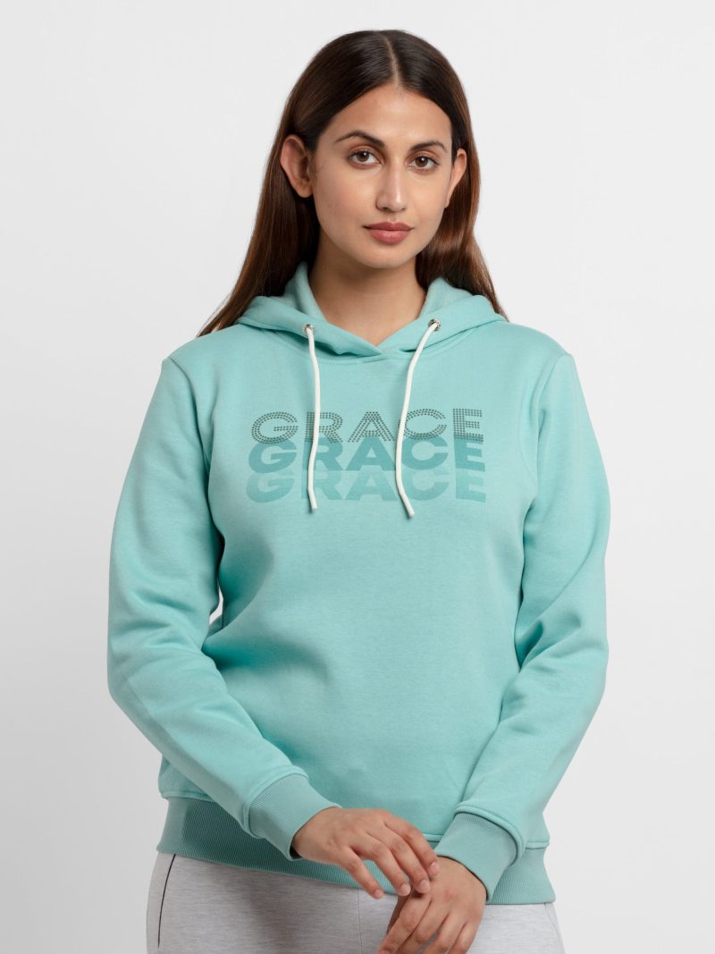 Womens Printed Hooded Sweatshirt