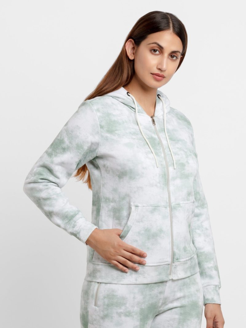 Womens Tye & Dye Hooded Sweatshirt