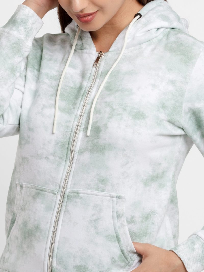 Womens Tye & Dye Hooded Sweatshirt