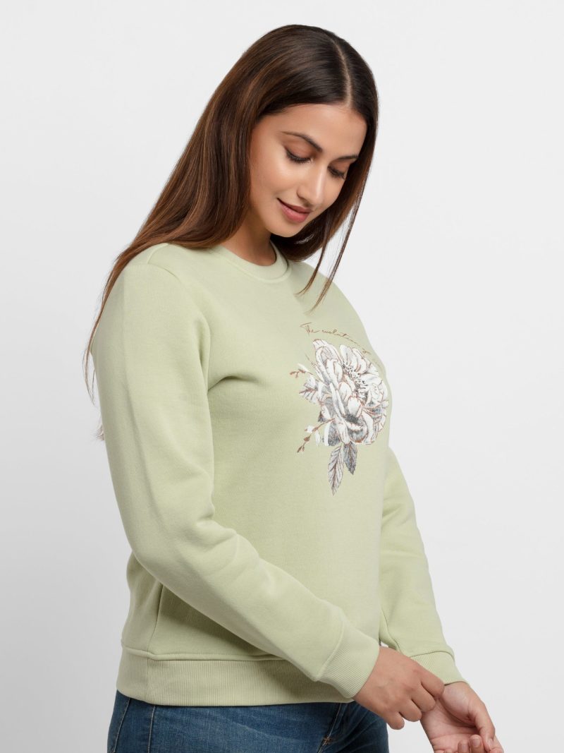 Womens Printed Hooded Sweatshirt