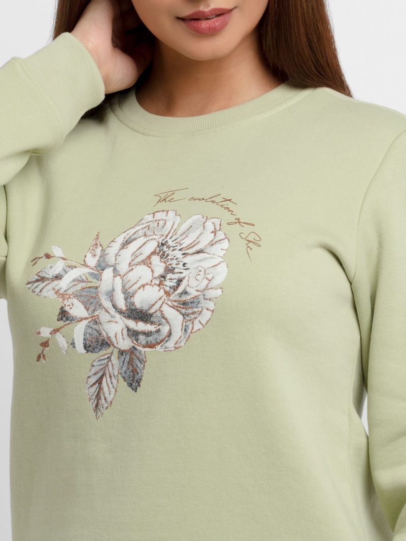 Womens Printed Hooded Sweatshirt