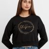 Womens Printed Round Neck Sweatshirt