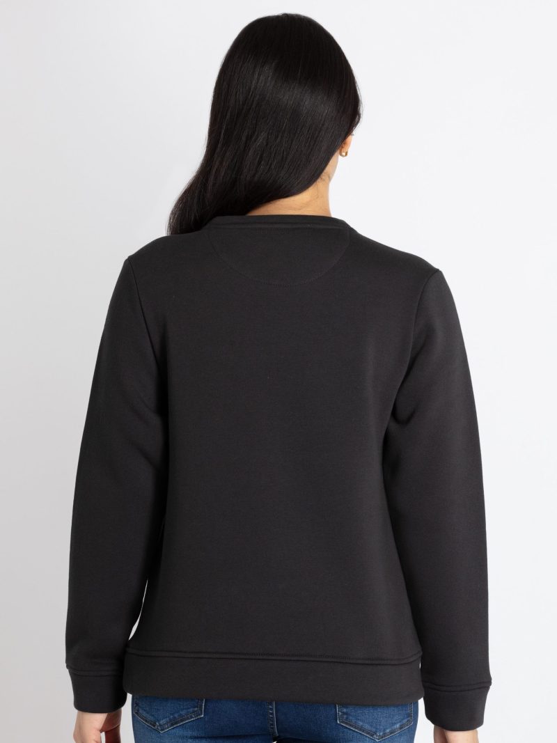 Womens Printed Round Neck Sweatshirt