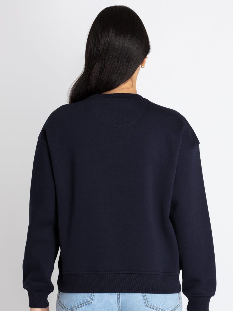 Womens Printed Round Neck Sweatshirt