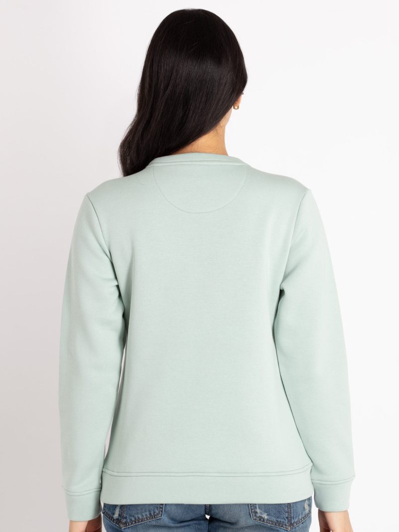 Womens Printed Round Neck Sweatshirt