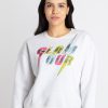 Womens Printed Round Neck Sweatshirt