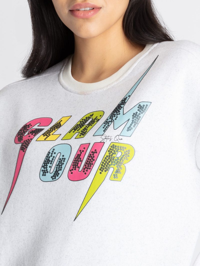 Womens Printed Round Neck Sweatshirt