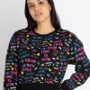 Womens All Over Printed Sweatshirt