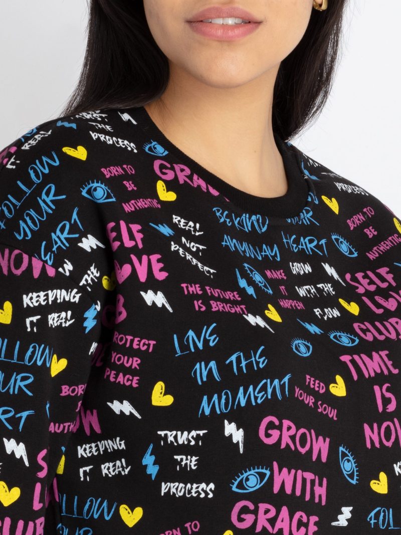Womens All Over Printed Sweatshirt