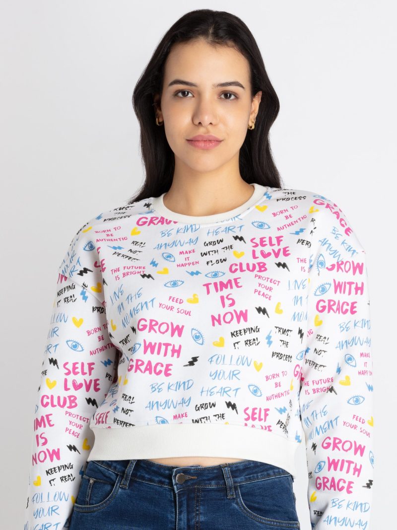 Womens All Over Printed Sweatshirt