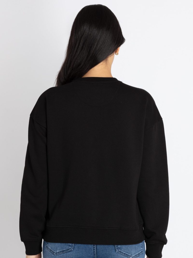 Womens Printed Round Neck Sweatshirt