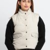 Womens Quilted High Neck Sleeveless Jacket