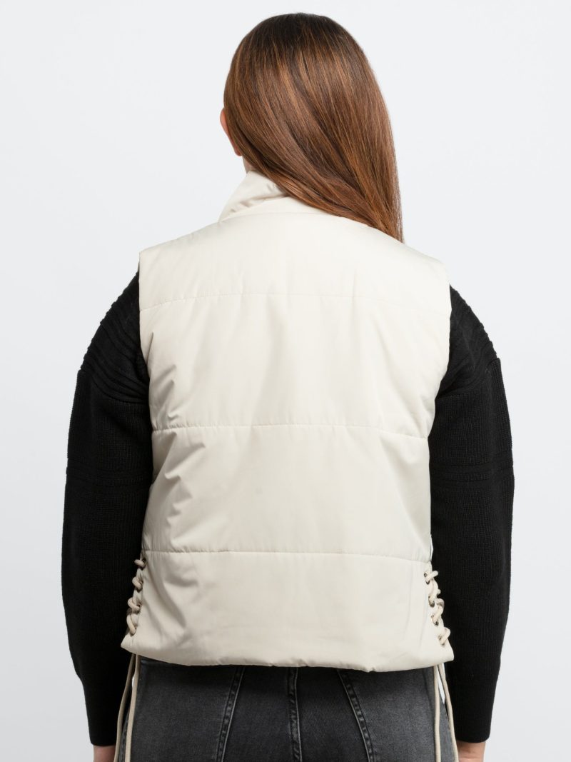 Womens Quilted High Neck Sleeveless Jacket