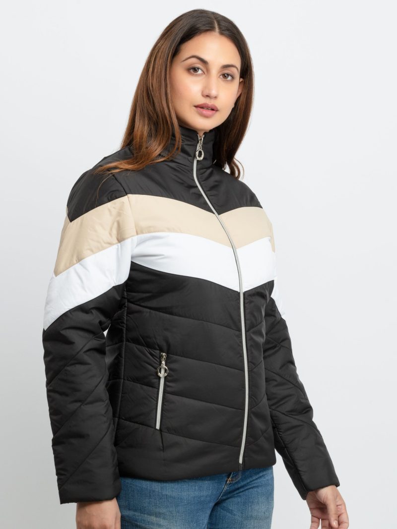 Womens Quilted High Neck Jacket