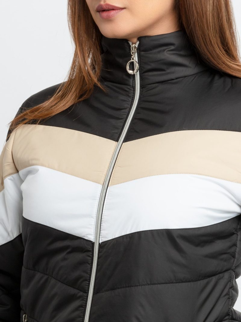 Womens Quilted High Neck Jacket