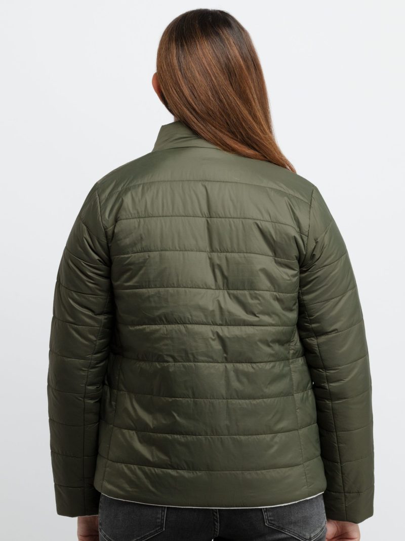 Womens Quilted Reversible High Neck Jacket