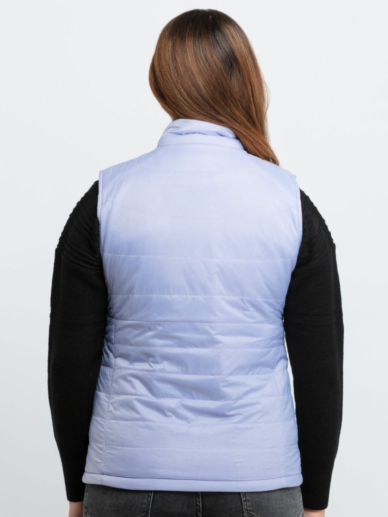 Womens Quilted Reversible High Neck Sleeveless Jacket