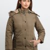 Womens Quilted Hooded Jacket
