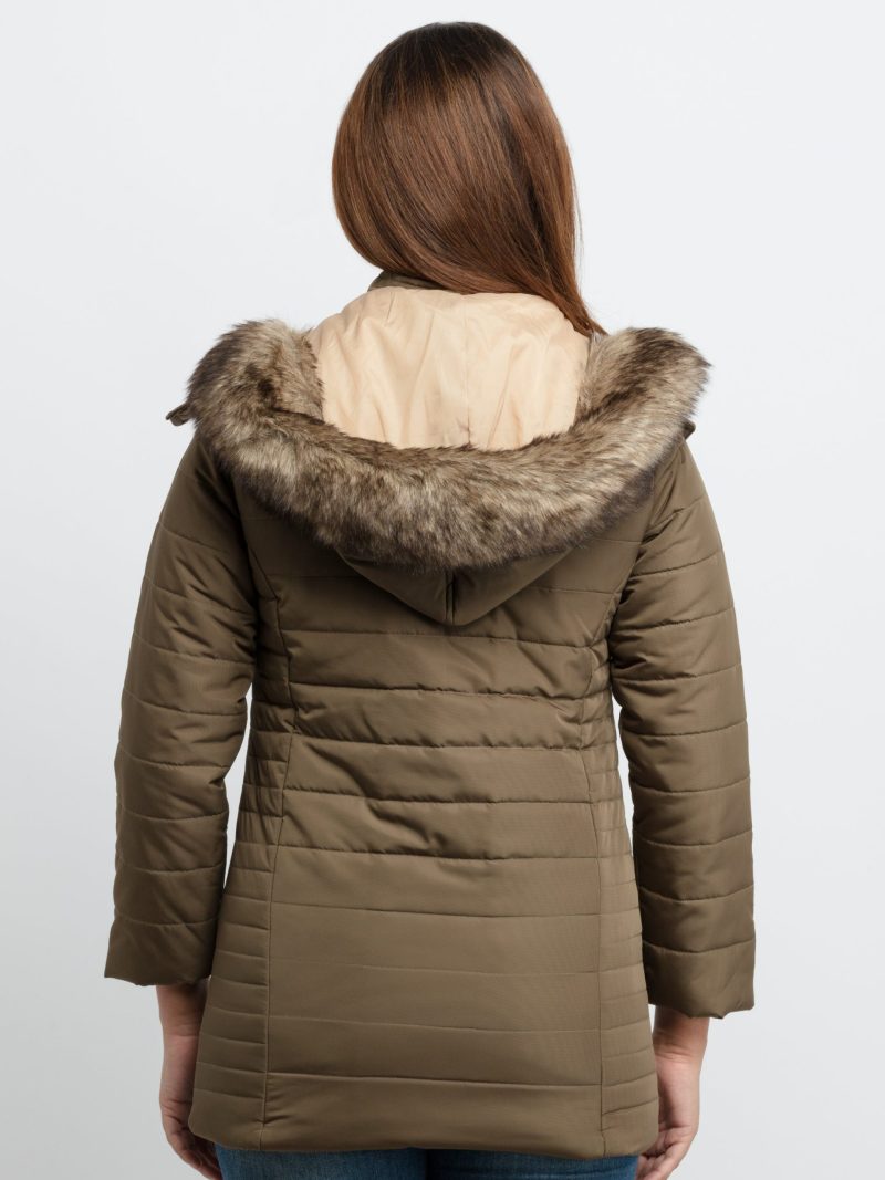 Womens Quilted Hooded Jacket