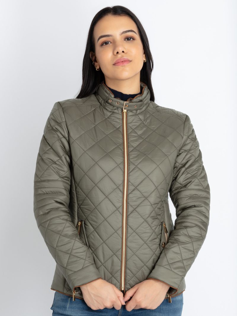 Status Quo Womens Quilted High Neck Jacket