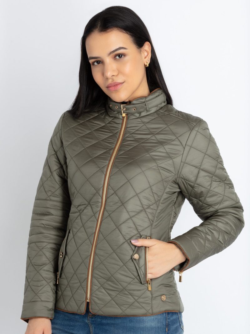 Status Quo Womens Quilted High Neck Jacket