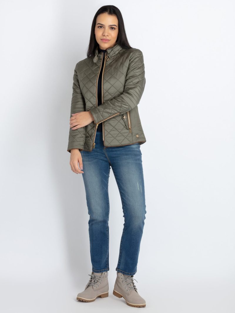 Status Quo Womens Quilted High Neck Jacket