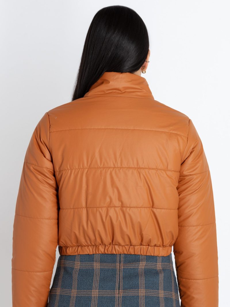 Womens Quilted High Neck Puffer Jacket