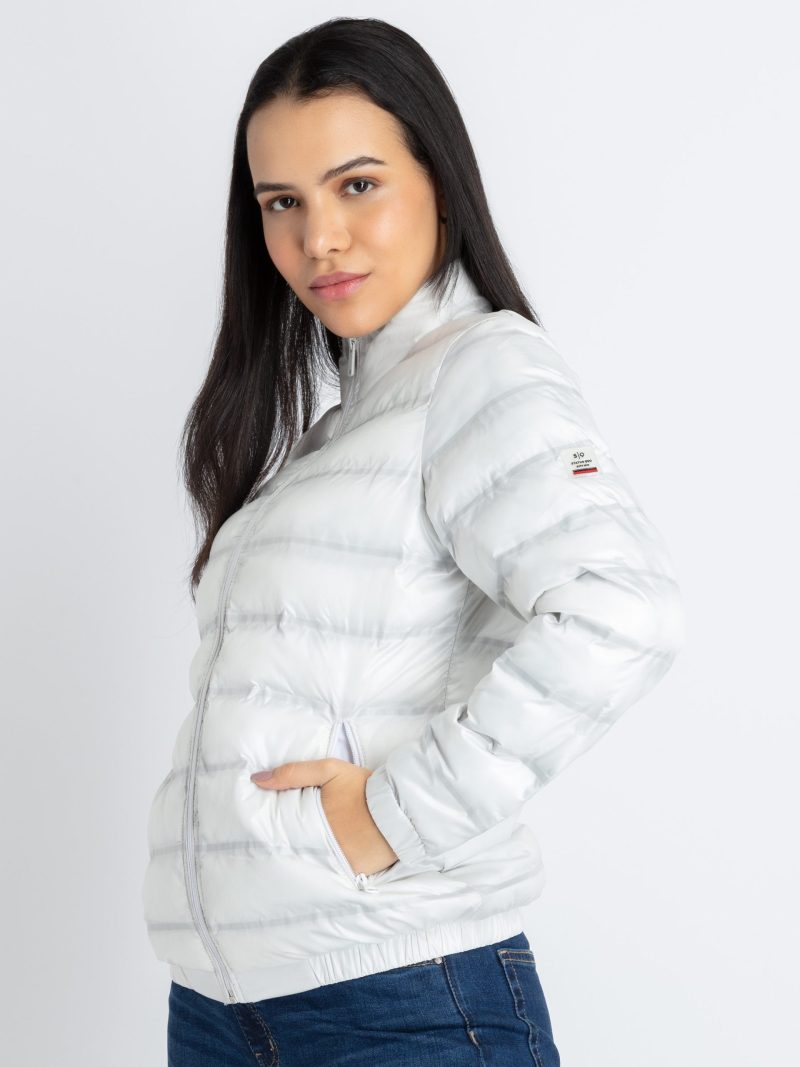 Status Quo Womens Quilted High Neck Puffer Jacket