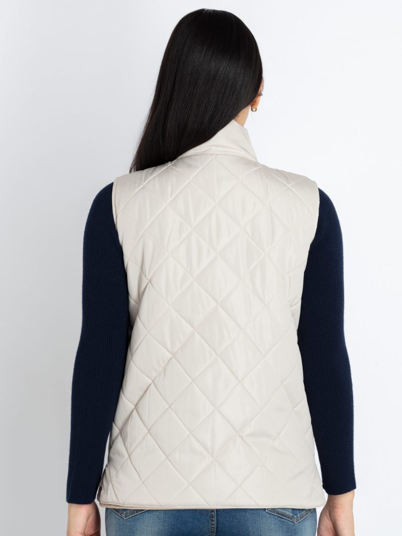 Womens Quilted High Neck Sleeveless Jacket