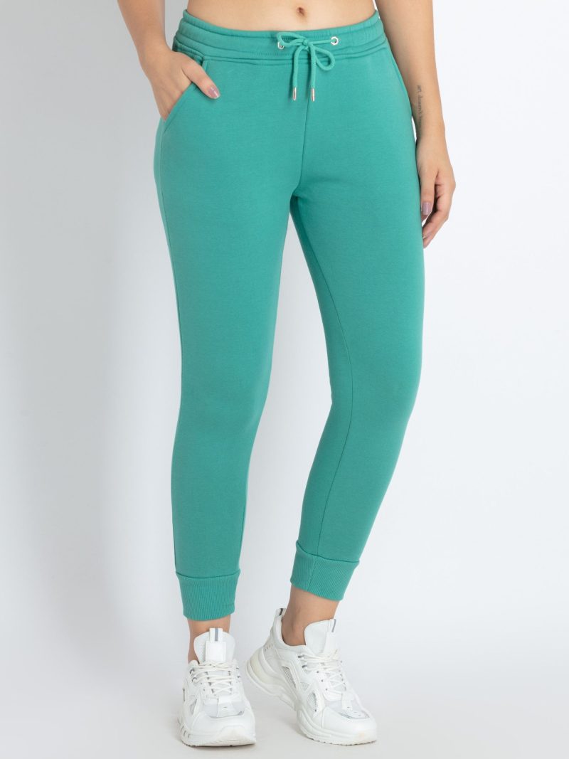 Womens Solid Regular Fit Joggers