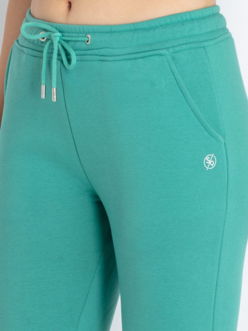 Womens Solid Regular Fit Joggers