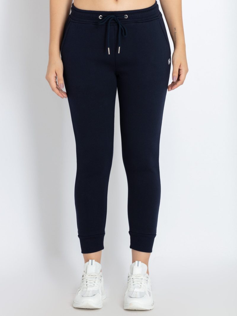 Womens Solid Regular Fit Joggers