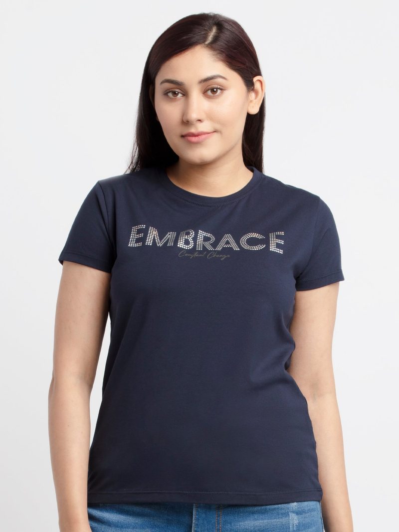 Status Quo Womens Printed Round Neck T-Shirt