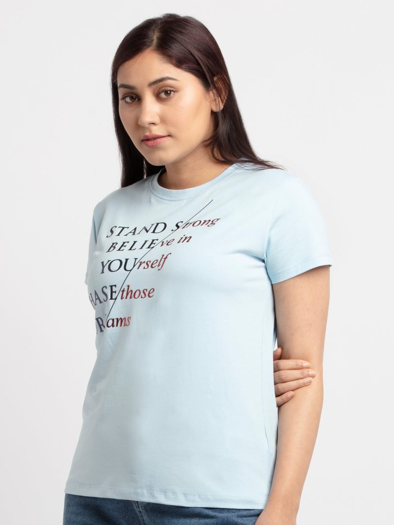 Status Quo Women Printed Round Neck T-Shirt