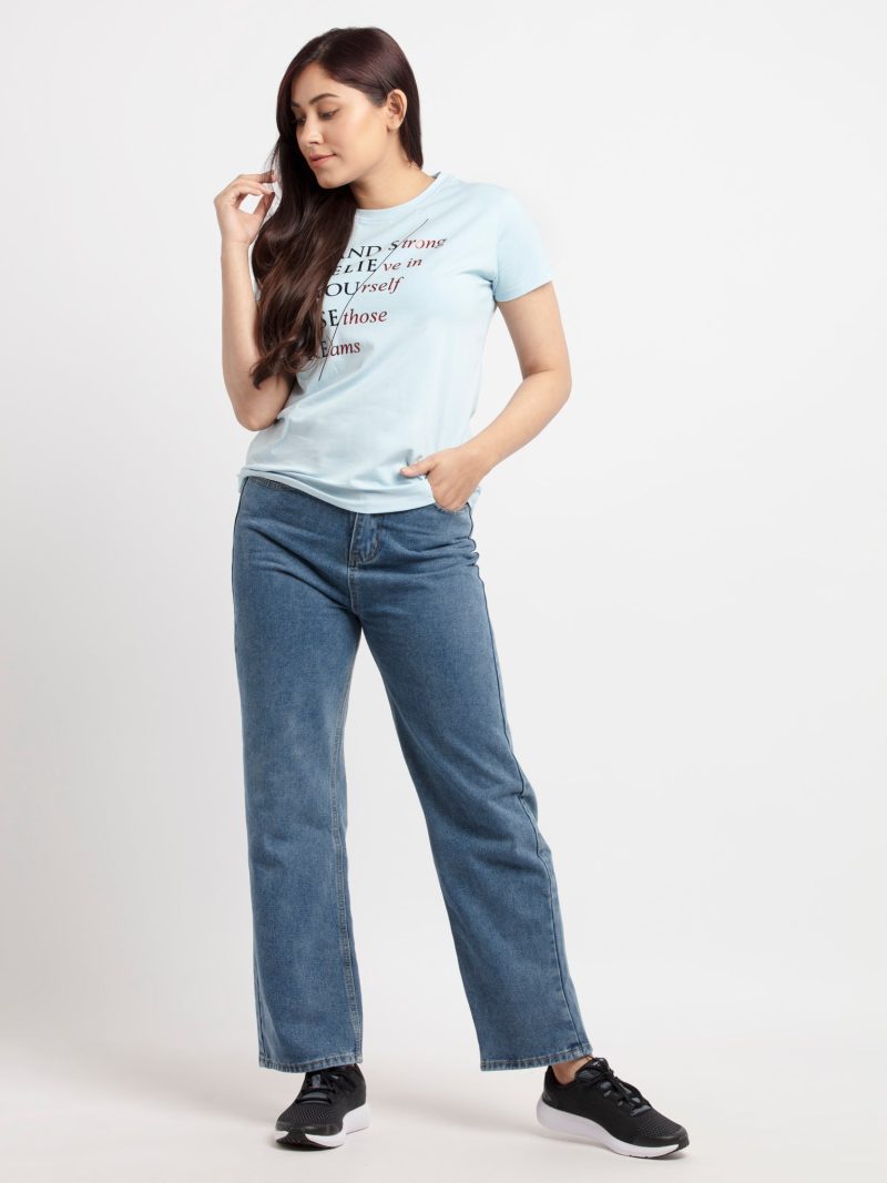 Status Quo Women Printed Round Neck T-Shirt
