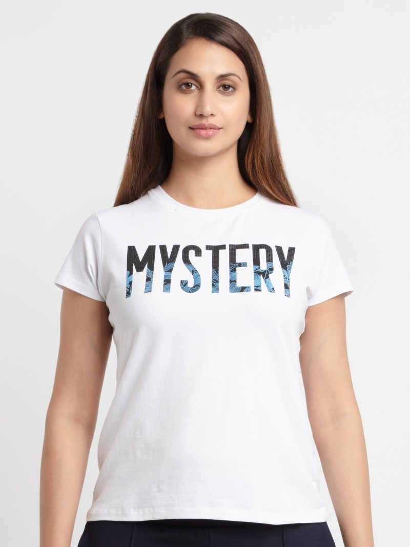 Status Quo Women Printed Round Neck T-Shirt