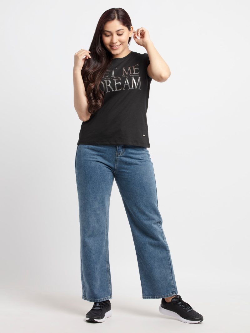 Status Quo Women Printed Round Neck T-Shirt