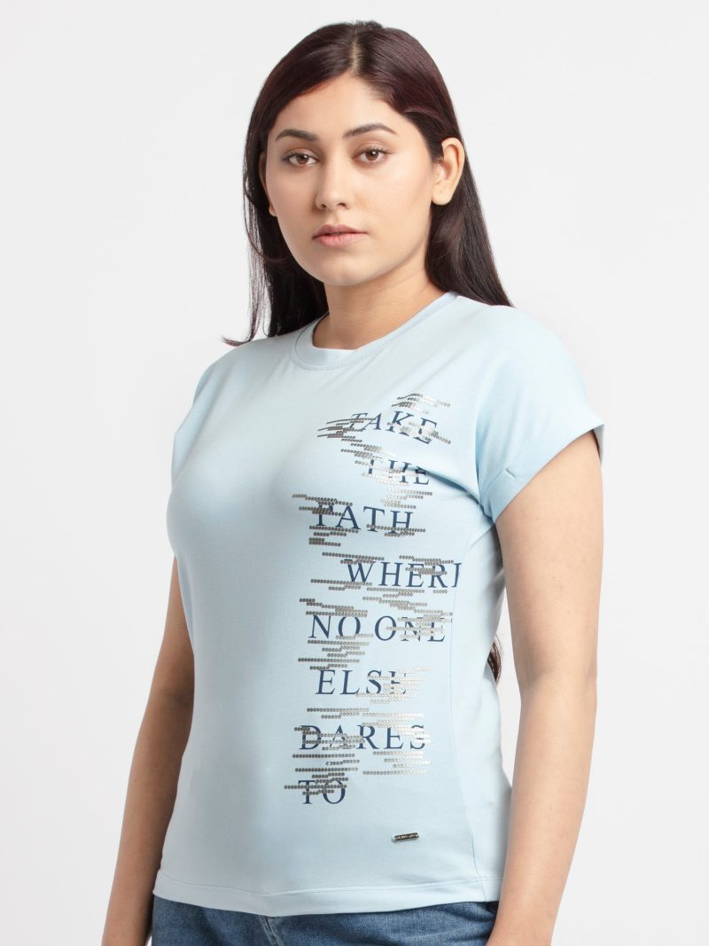 Status Quo Women Printed Round Neck T-Shirt