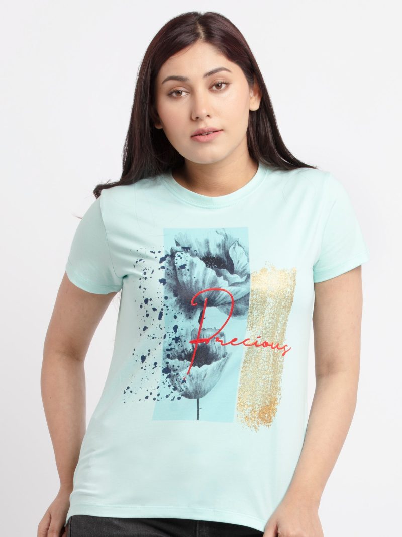 Status Quo Women Printed Round Neck T-Shirt