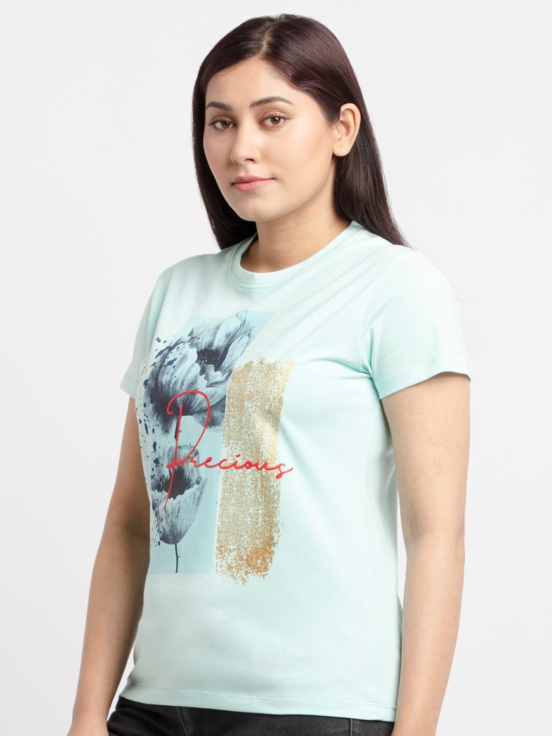 Status Quo Women Printed Round Neck T-Shirt