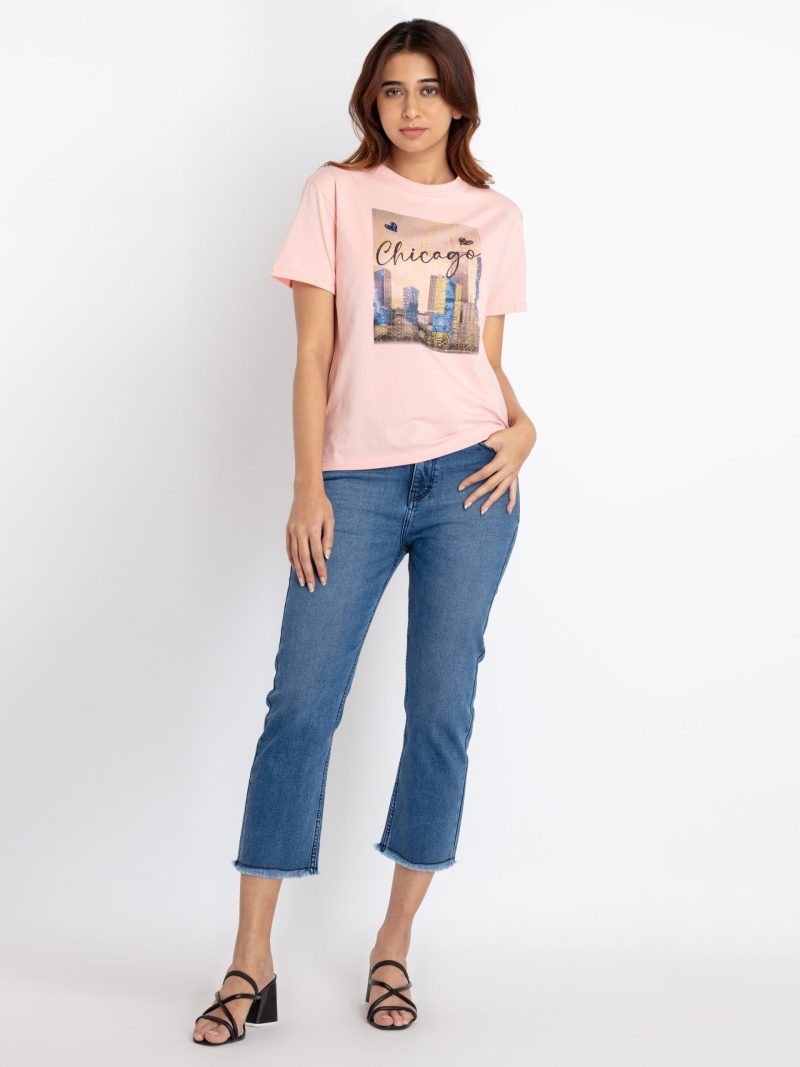 Status Quo Womens Printed Round Neck T-Shirt