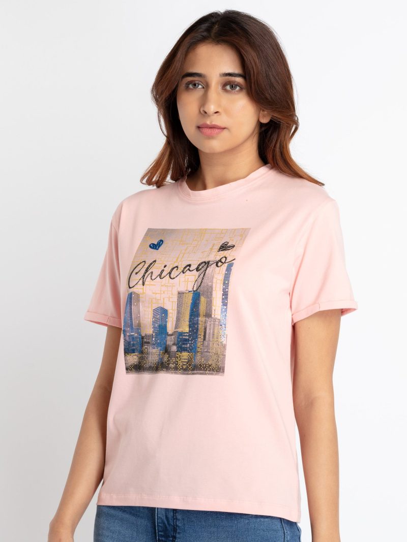 Status Quo Womens Printed Round Neck T-Shirt