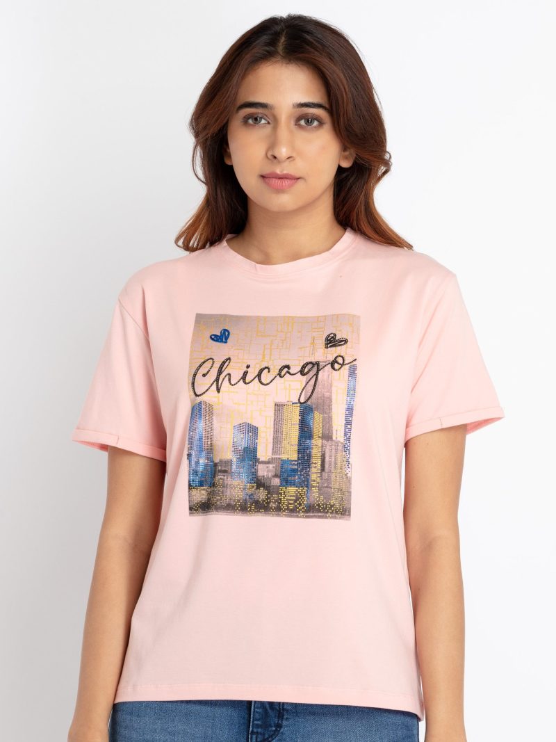 Status Quo Womens Printed Round Neck T-Shirt